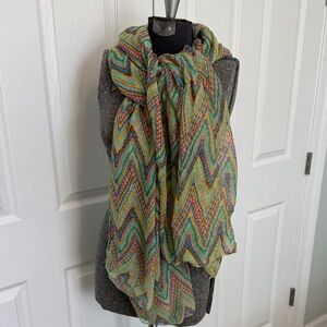 2Chic Colorful Chevron Pattern Scarf